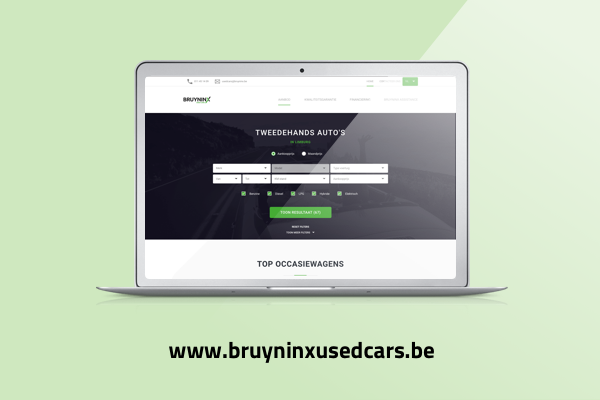 Website ontwikkeld voor Bruyninx used cars