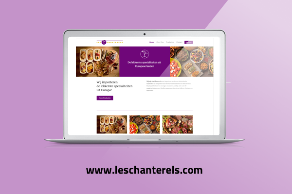 Website ontwikkeld voor Les Chanterels